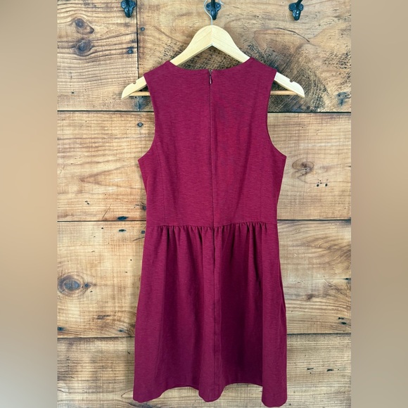 JCrew Burgundy Knit Dress w/ Pockets - Size Small - Picture 2 of 6